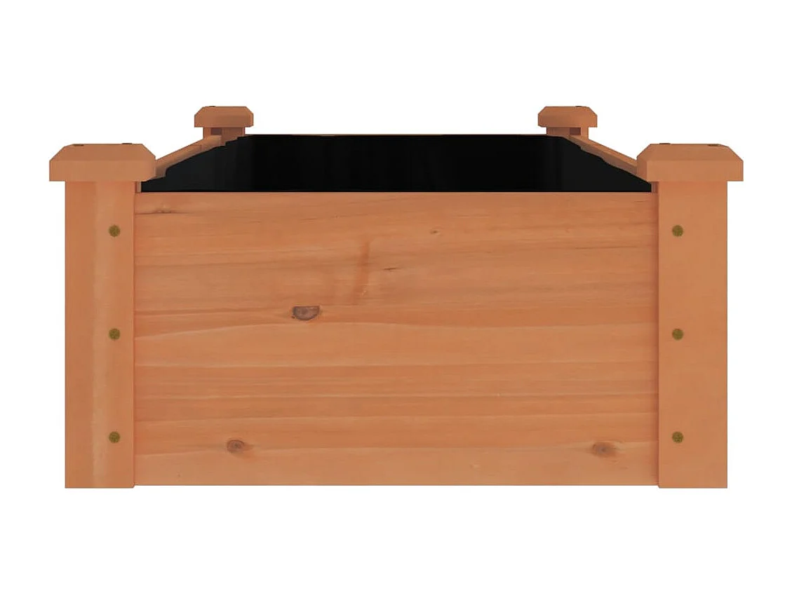 Lit surélevé de jardin doublure 120x45x25 bois massif sapin