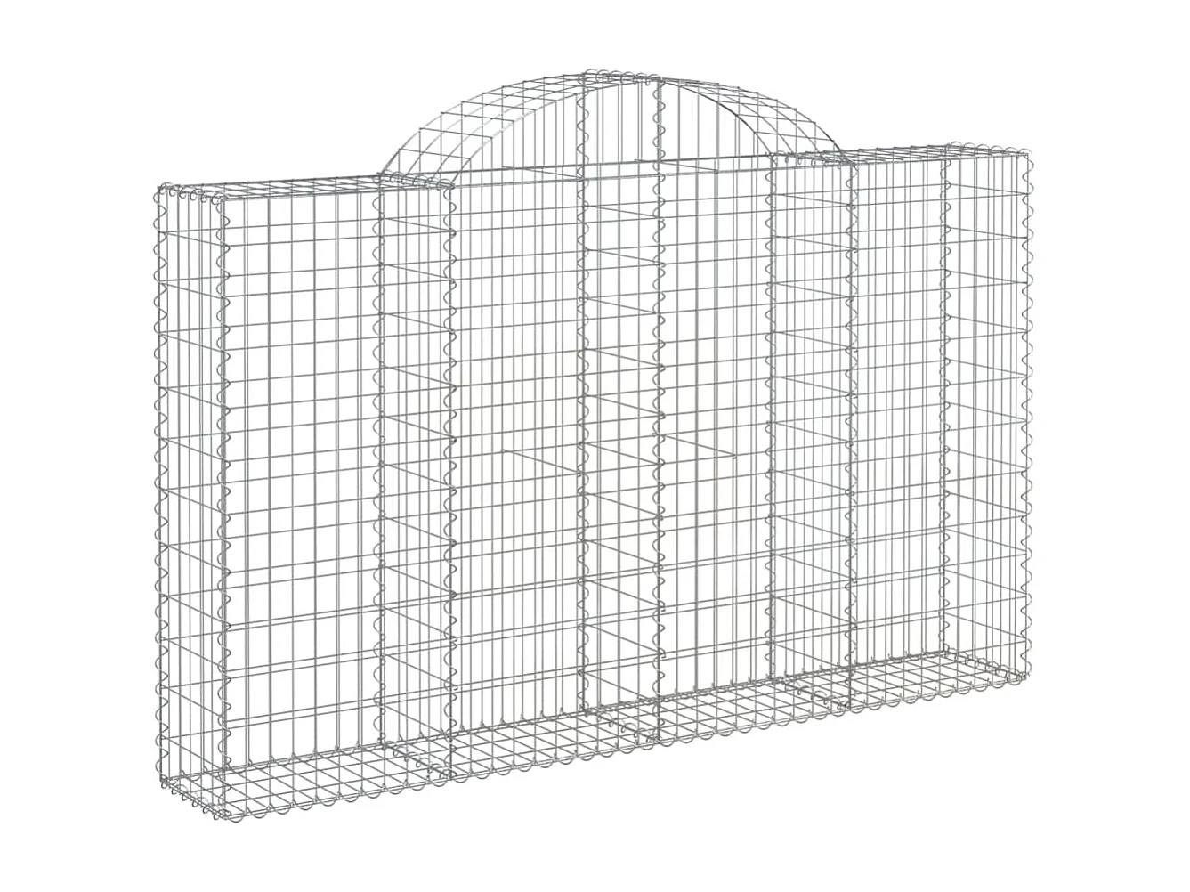 Paniers à gabions arqués 5 pcs 200x30x120-140 Fer galvanisé