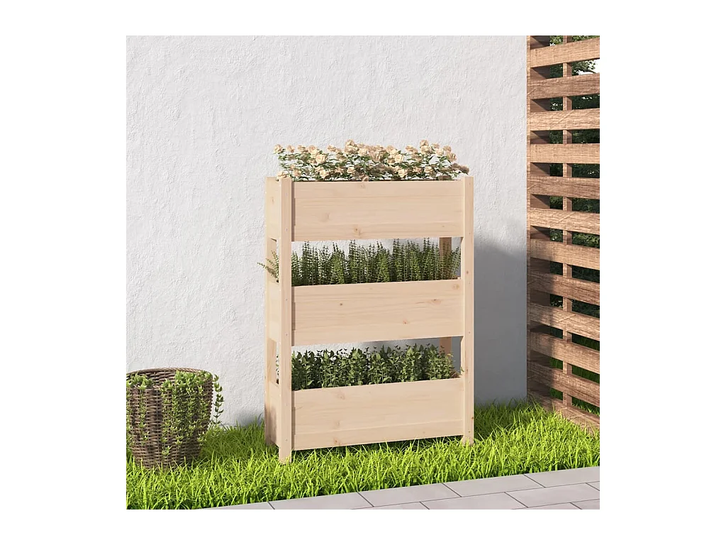 Jardinière 77x25x104,5 Bois massif de pin