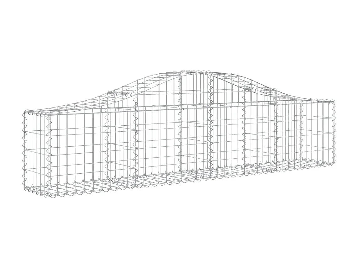 Paniers à gabions arqués 5 pcs 200x30x40-60 Fer galvanisé