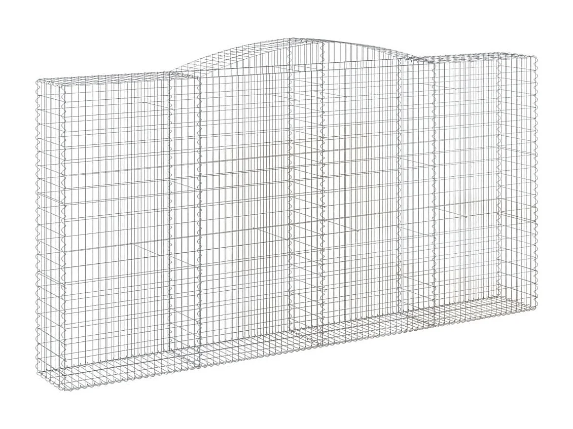 Paniers à gabions arqués 5 pcs 400x50x200-220 Fer galvanisé