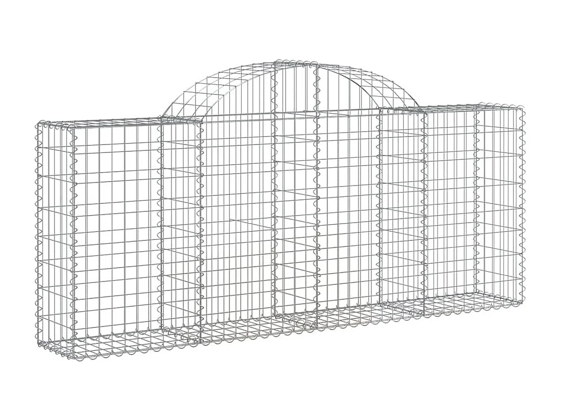 Paniers à gabions arqués 9 pcs 200x30x80-100 Fer galvanisé