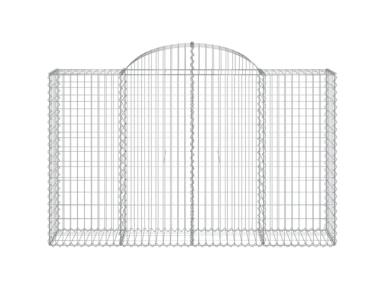 Panier de gabions arqué 200x50x120-140 Fer galvanisé