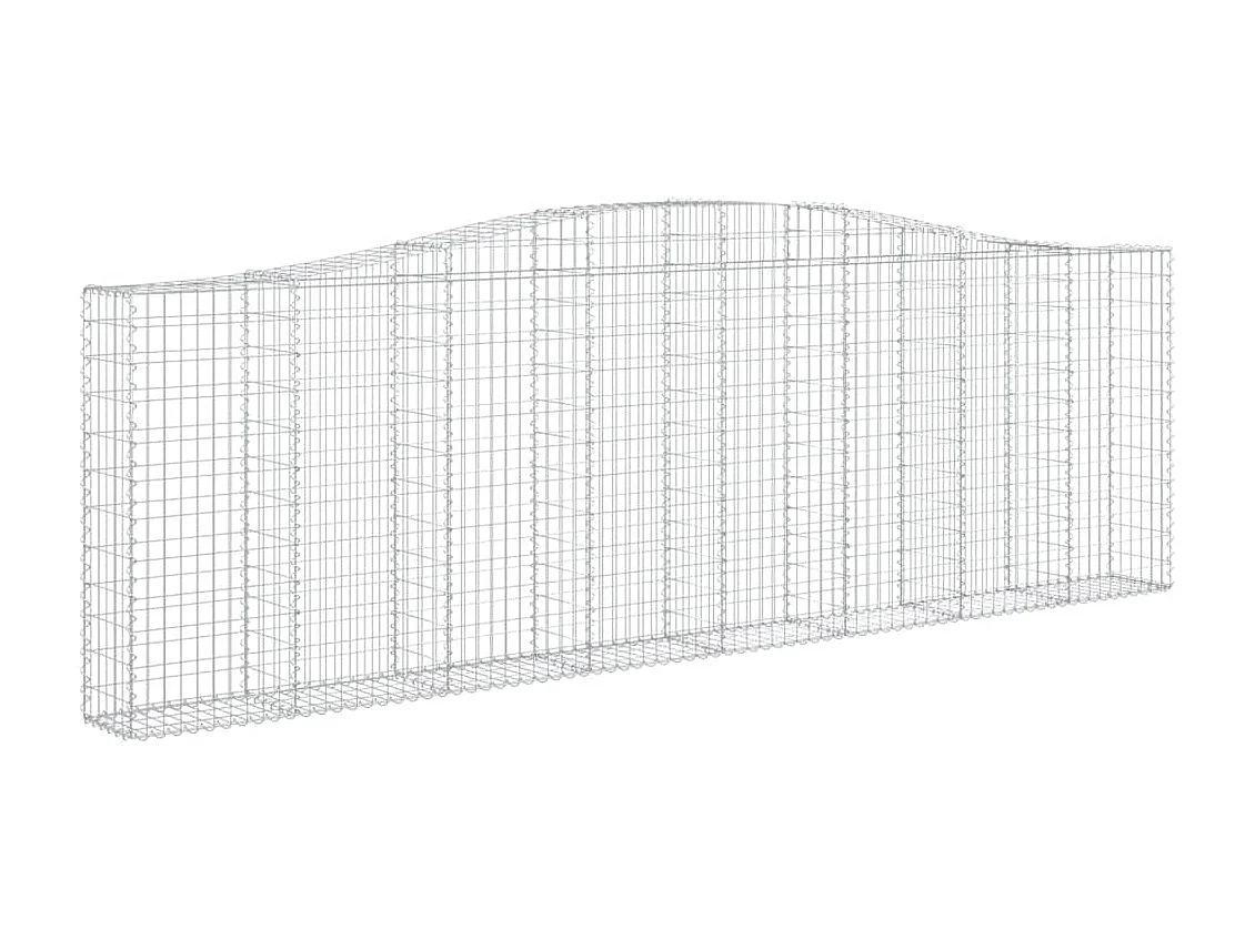 Paniers à gabions arqués 2 pcs 400x30x120-140 Fer galvanisé
