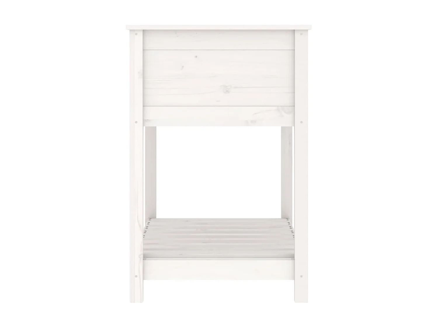 Jardinière avec étagère Blanc 82,5x54x81 Bois massif de pin