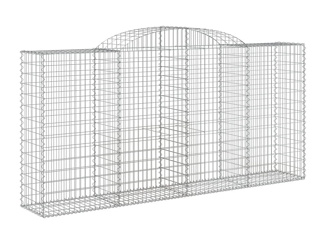 Panier de gabions arqué 300x50x140-160 Fer galvanisé