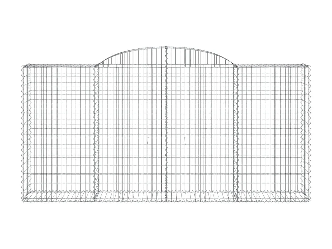Panier de gabions arqué 300x50x140-160 Fer galvanisé