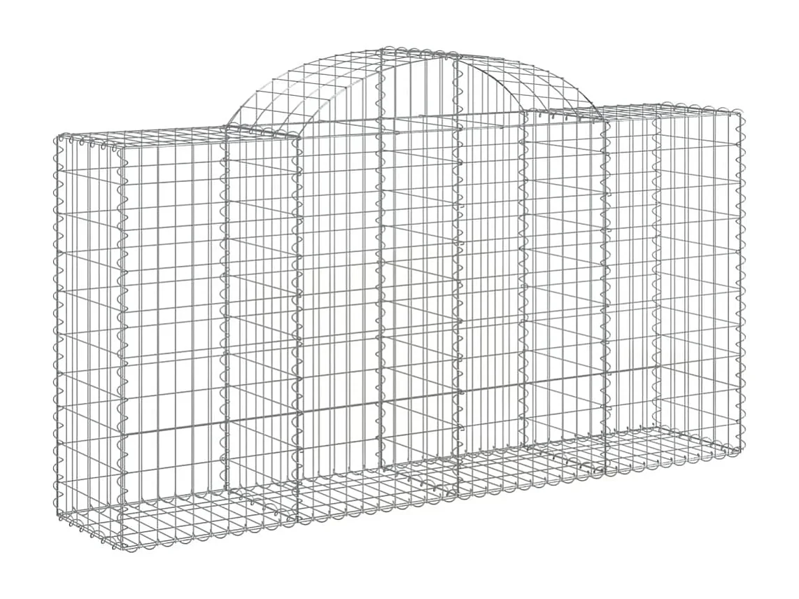 Paniers à gabions arqués 10 pcs 200x50x100-120 fer galvanisé