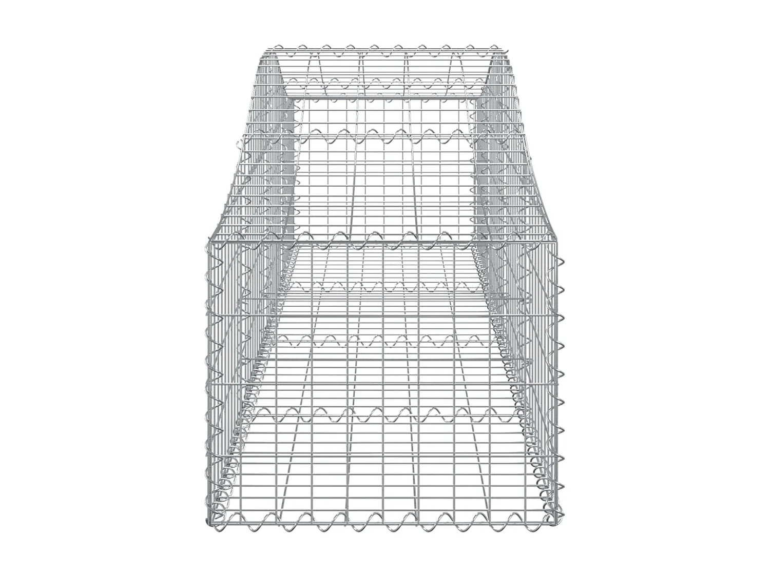 Paniers à gabions arqués 18 pcs 200x50x40-60 fer galvanisé