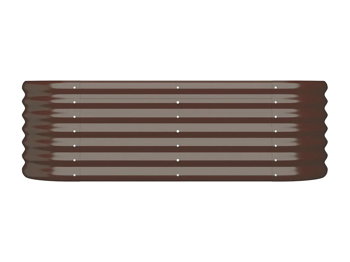 Jardinière de jardin Acier enduit de poudre 114x40x36 Marron