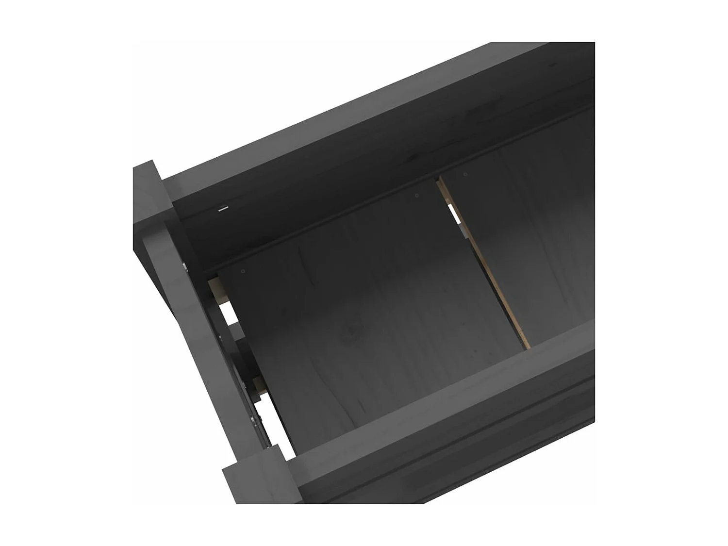 Jardinière Gris 112x25x66 Bois massif de pin