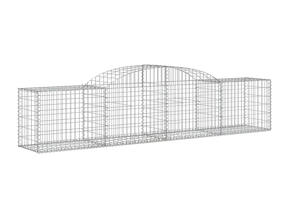 Paniers à gabions arqués 12 pcs 300x50x60-80 fer galvanisé