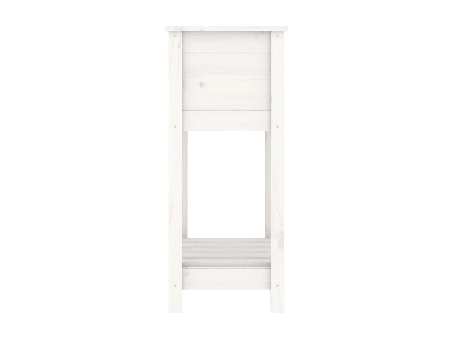 Jardinière avec étagère Blanc 54x34,5x81 Bois massif de pin