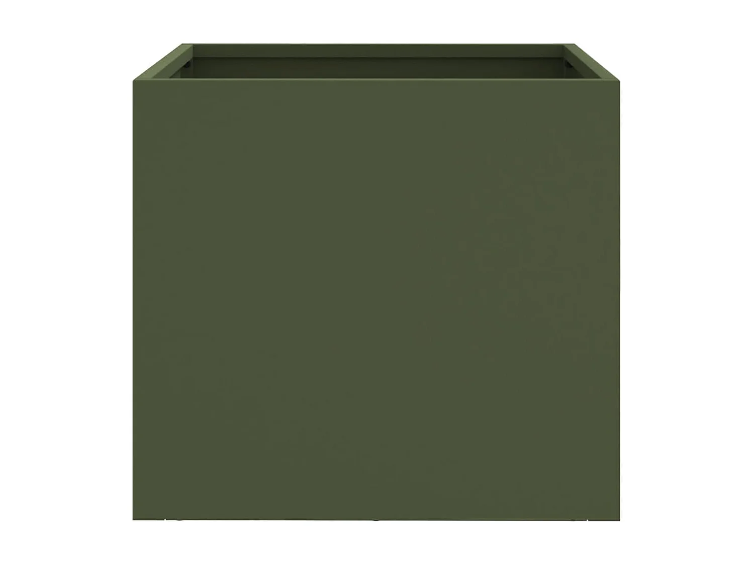 Jardinières 2 pcs vert olive 32x30x29 acier laminé à froid
