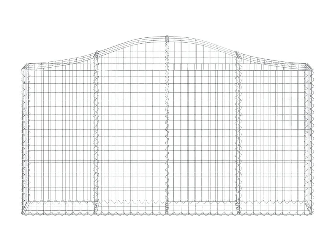 Paniers à gabions arqués 8 pcs 200x30x100-120 Fer galvanisé