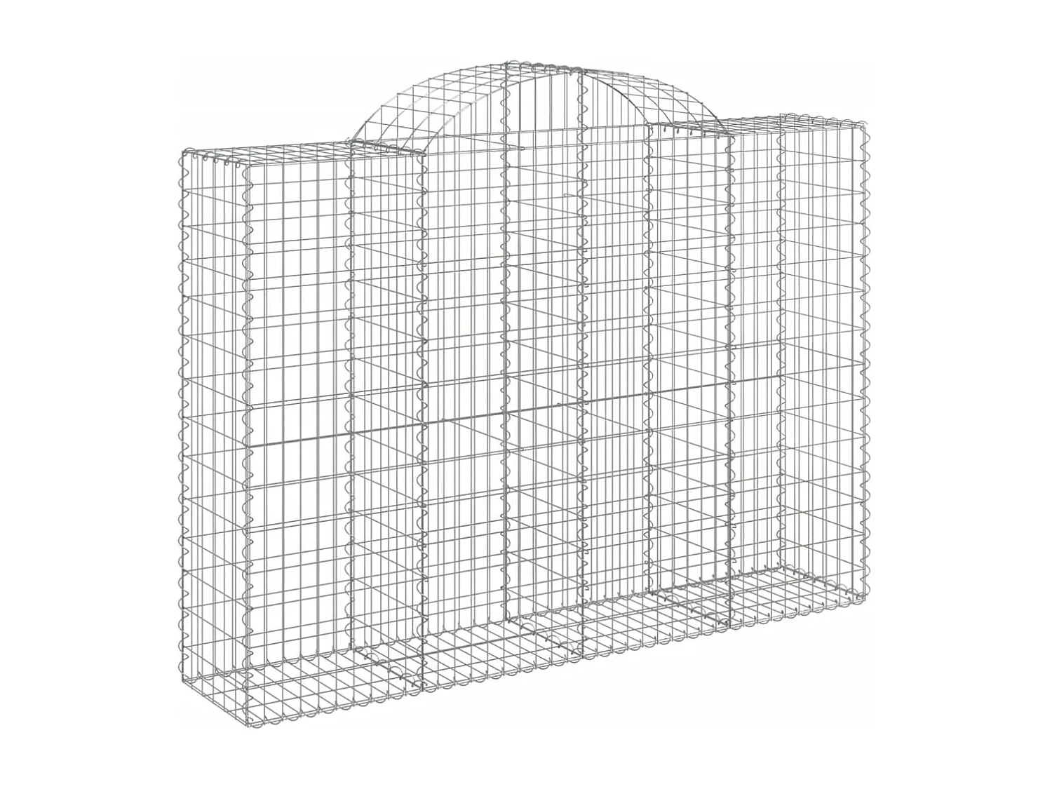 Paniers à gabions arqués 7 pcs 200x50x140-160 Fer galvanisé