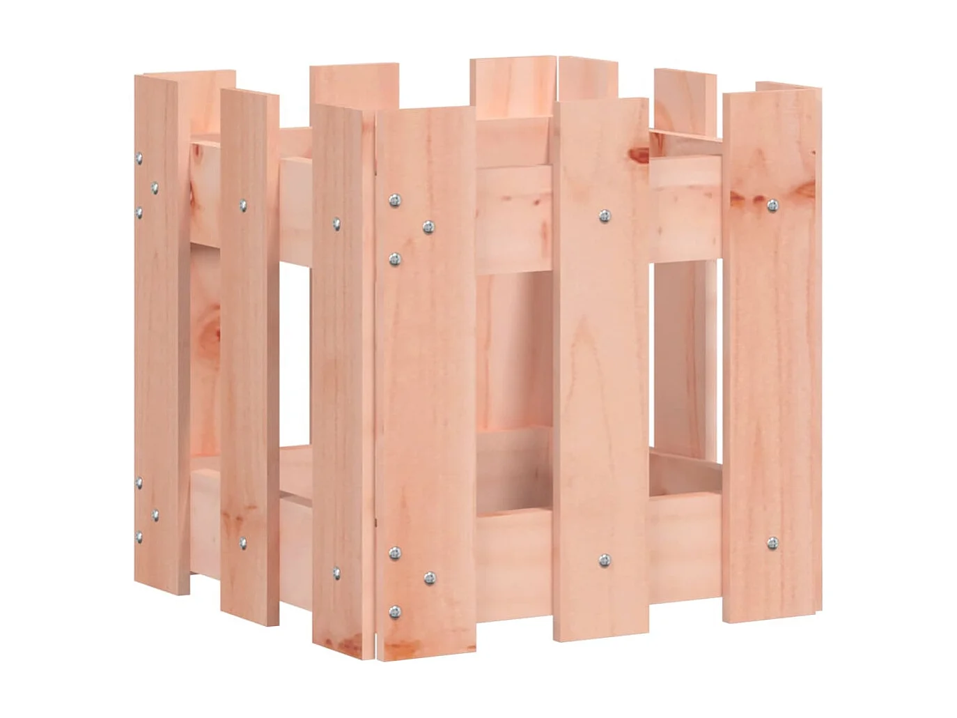 Jardinière avec design de clôture 30x30x30 Douglas massif
