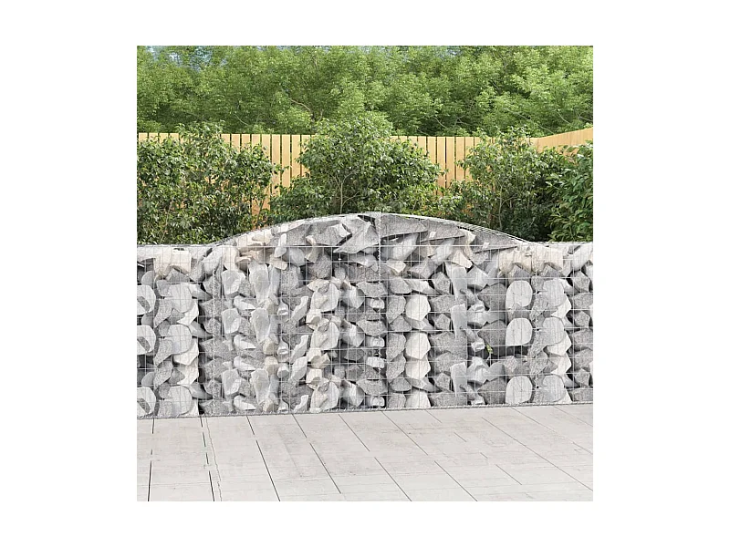 Paniers à gabions arqués 25 pcs 400x50x100-120 Fer galvanisé