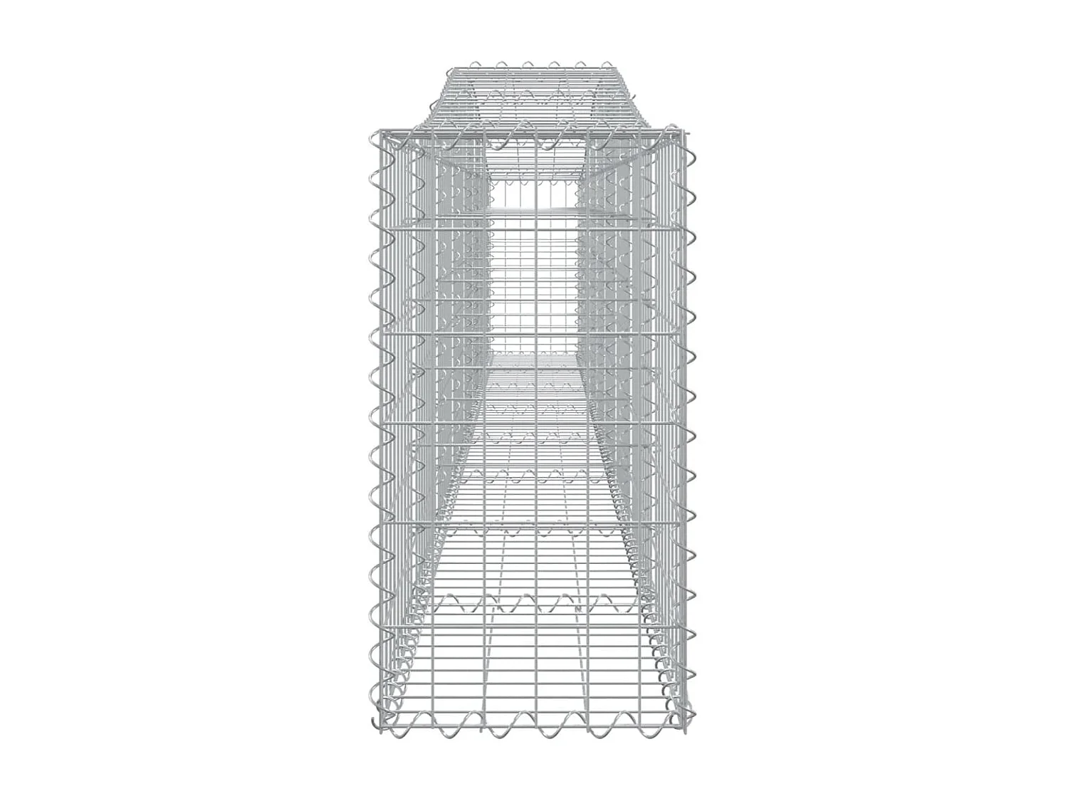 Paniers à gabions arqués 10 pcs 400x30x60-80 Fer galvanisé