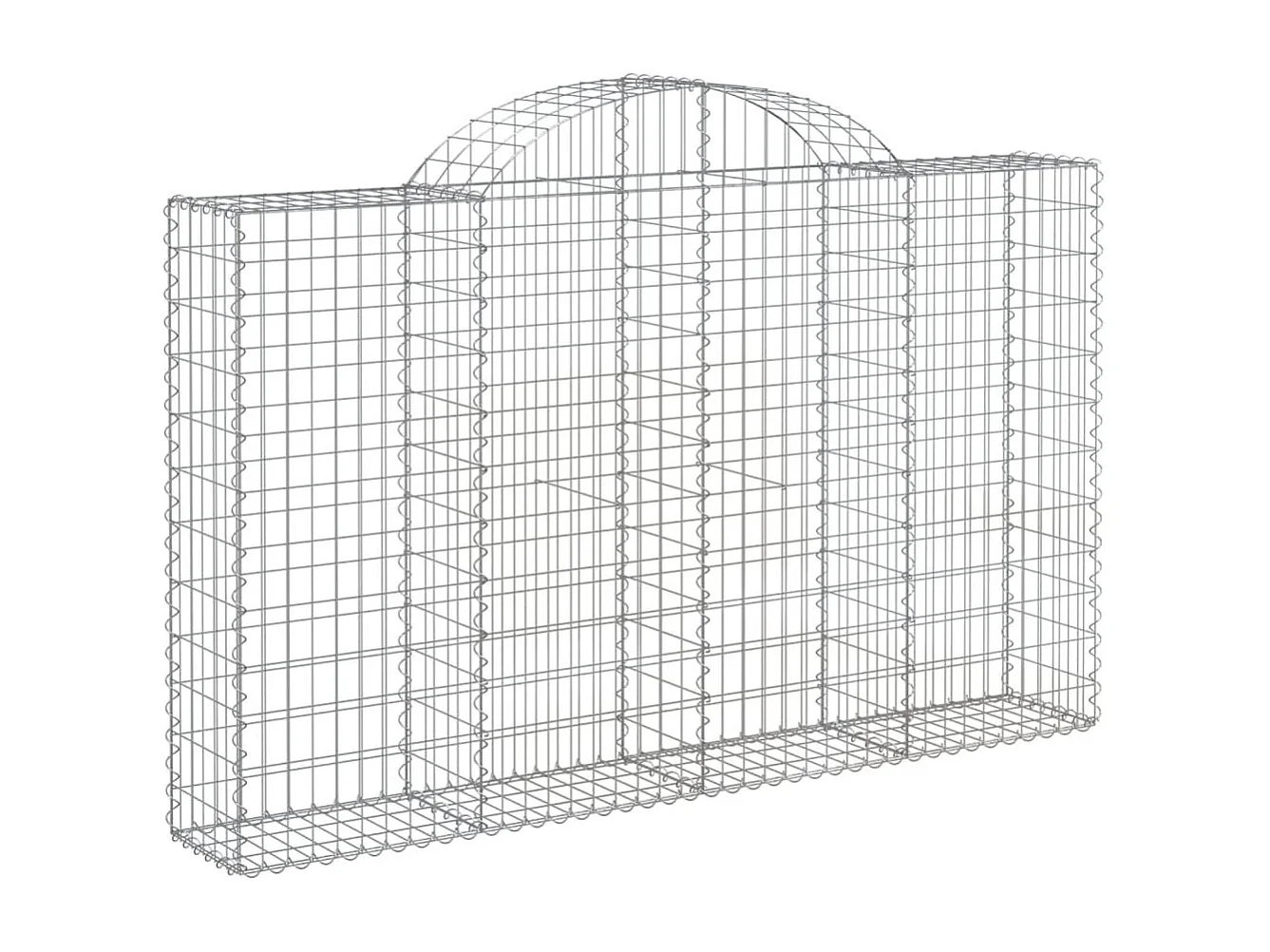 Paniers à gabions arqués 6 pcs 200x30x120-140 Fer galvanisé