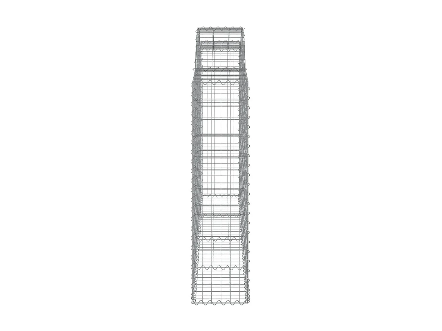 Paniers à gabions arqués 6 pcs 200x30x120-140 Fer galvanisé