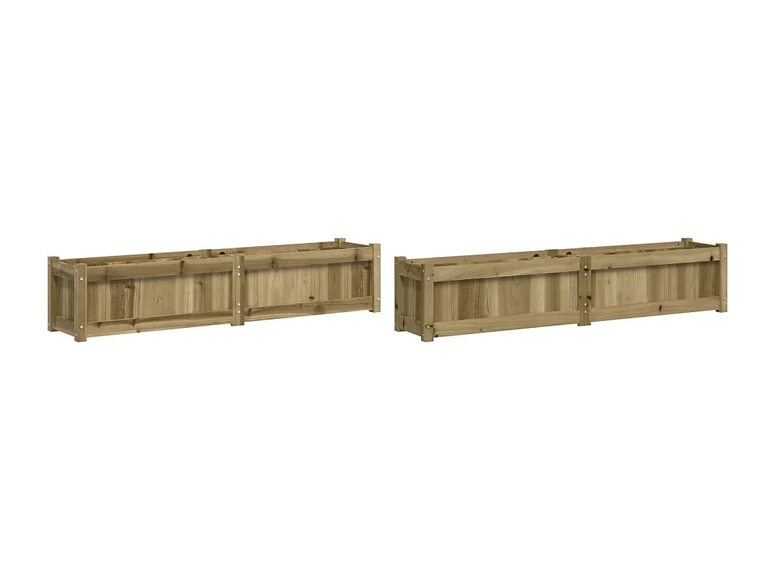 Jardinières 2 pcs bois de pin imprégné