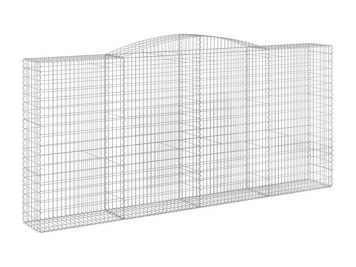 Paniers à gabions arqués 3 pcs 400x50x180-200 Fer galvanisé