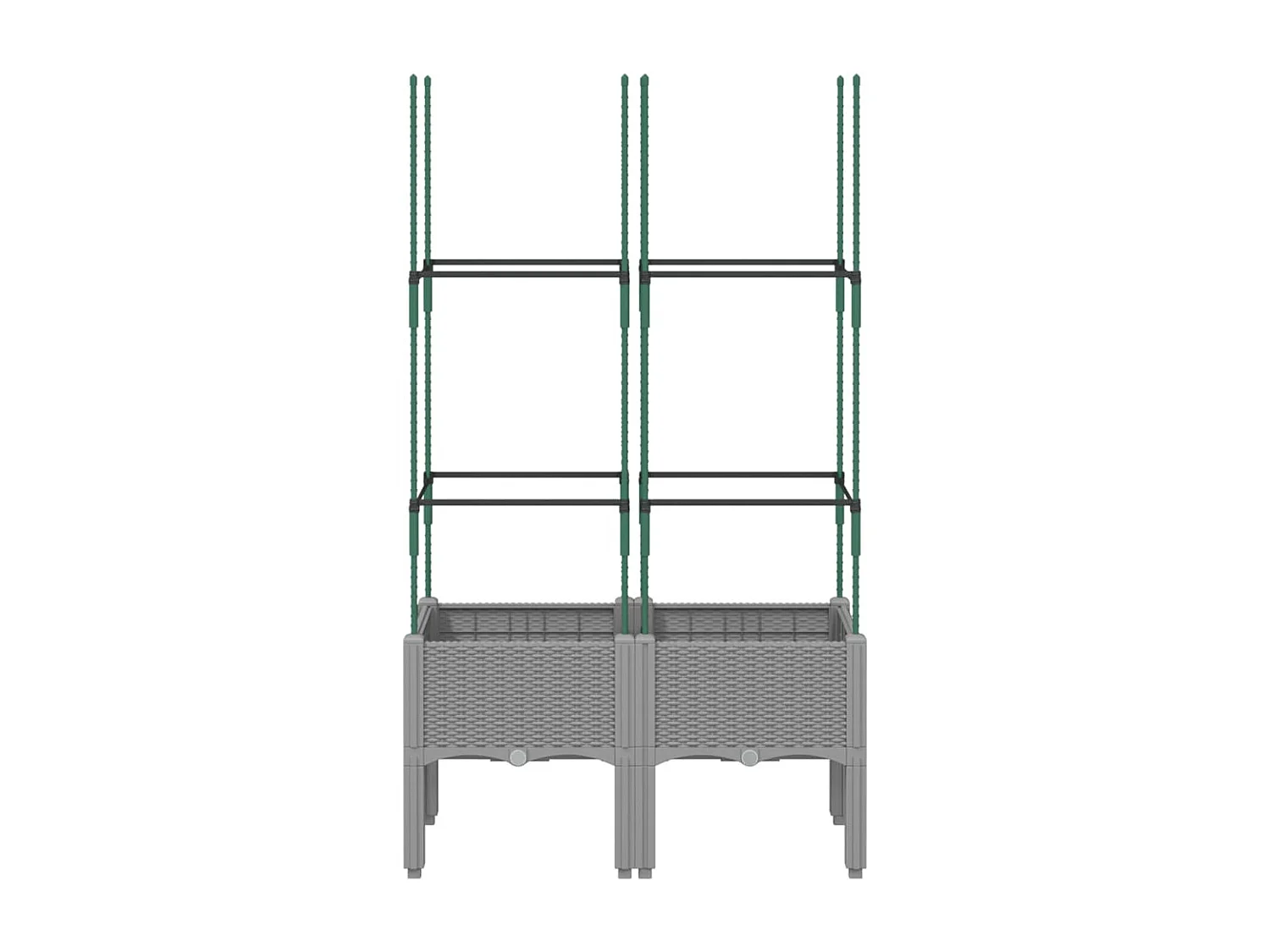 Jardinière avec treillis gris clair 80x40x142,5 PP