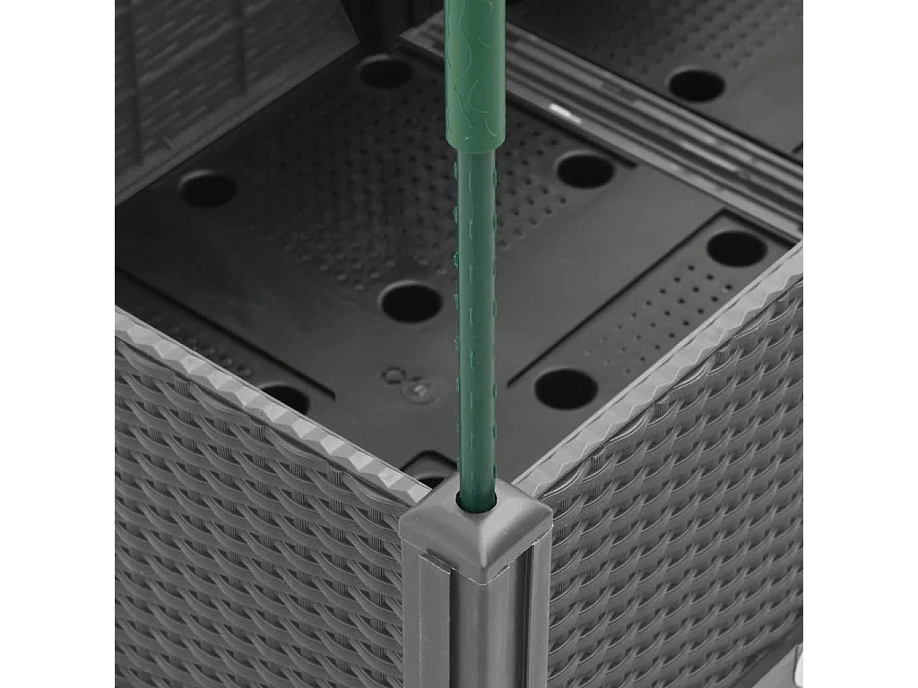 Jardinière avec treillis gris clair 80x40x142,5 PP