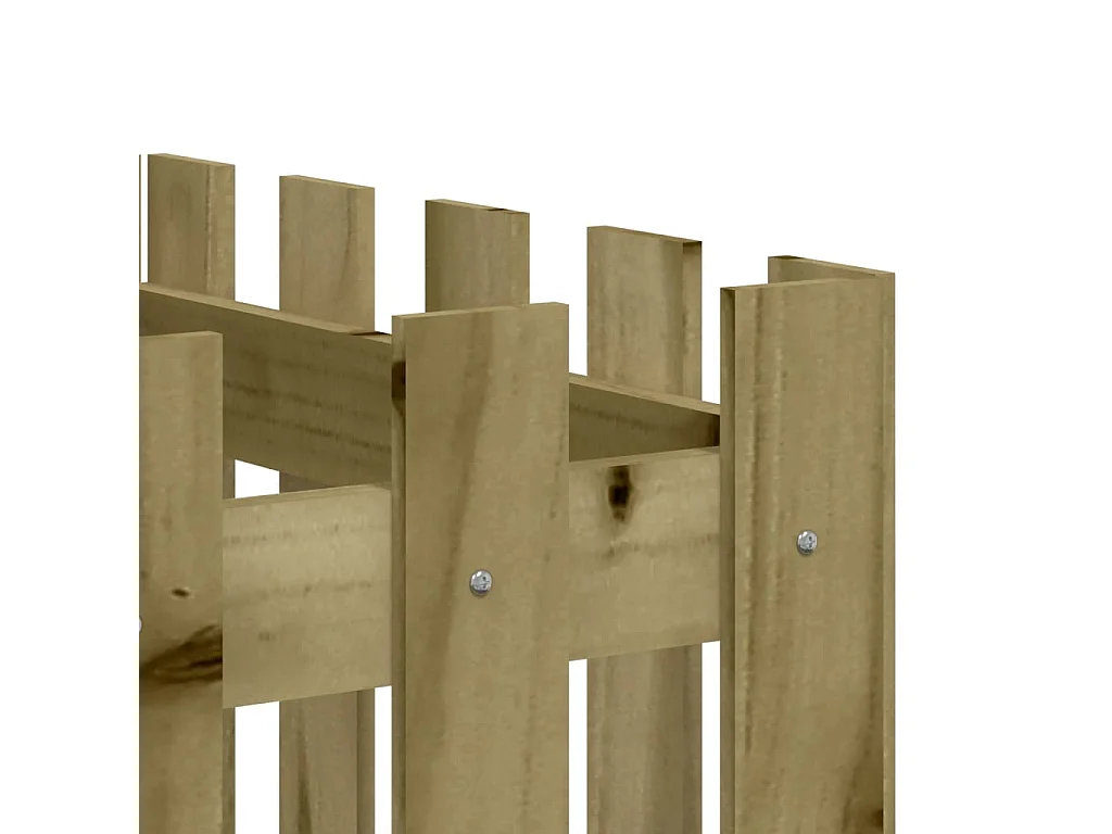 Lit surélevé de jardin design de clôture bois de pin imprégné