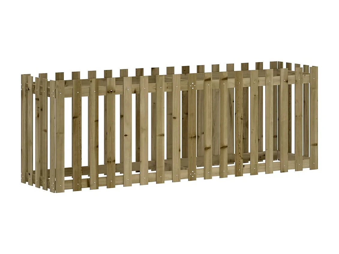 Lit surélevé de jardin design de clôture bois de pin imprégné