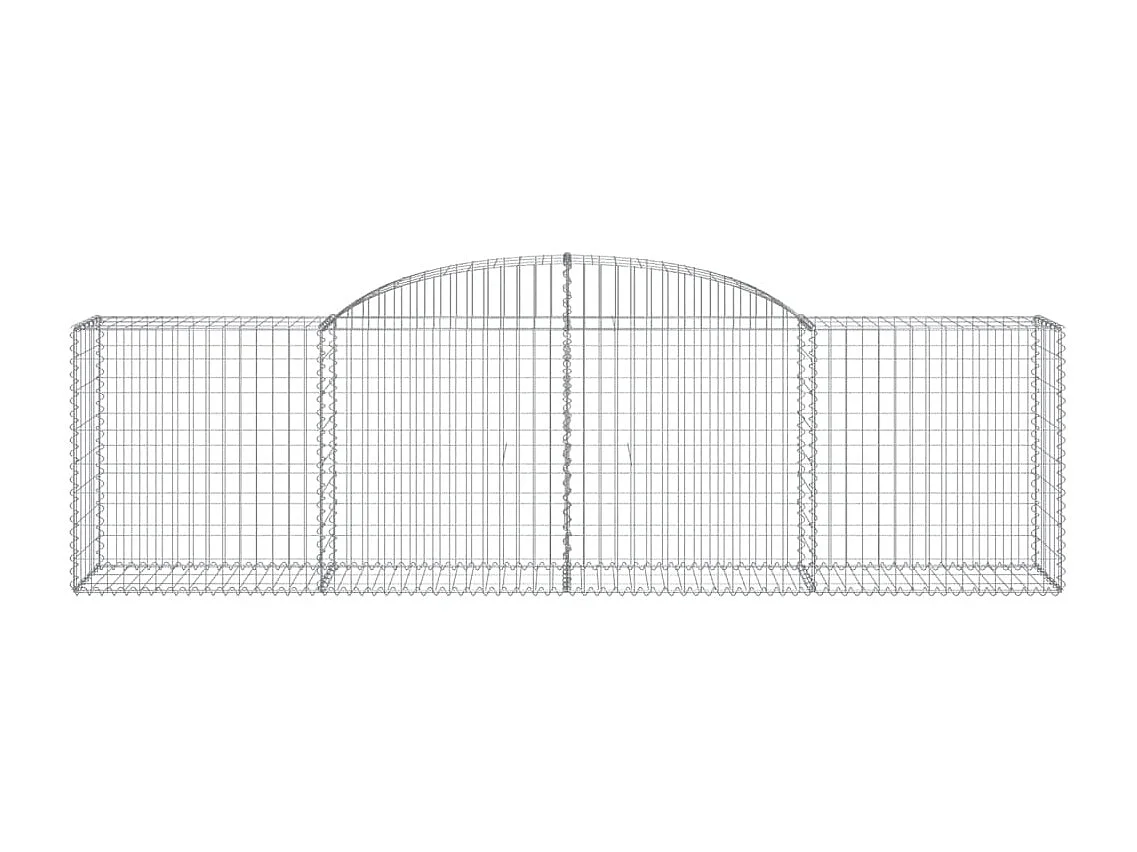 Paniers à gabions arqués 20 pcs 300x50x80-100 fer galvanisé