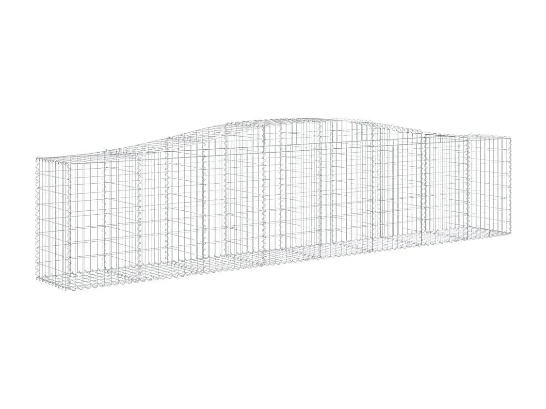 Paniers à gabions arqués 20 pcs 400x50x80-100 Fer galvanisé