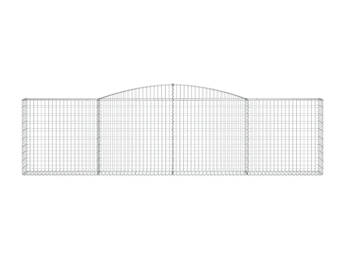 Paniers à gabions arqués 20 pcs 400x30x100-120 Fer galvanisé