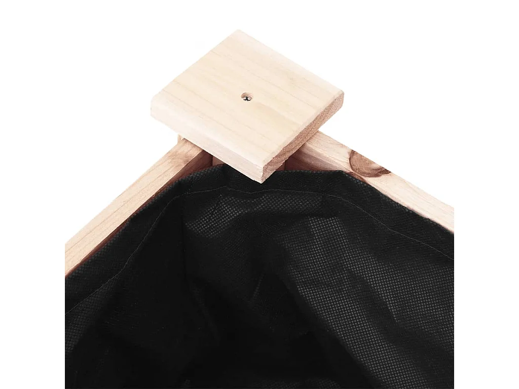 Jardinière sur roues avec doublure 71x37x80 bois de sapin