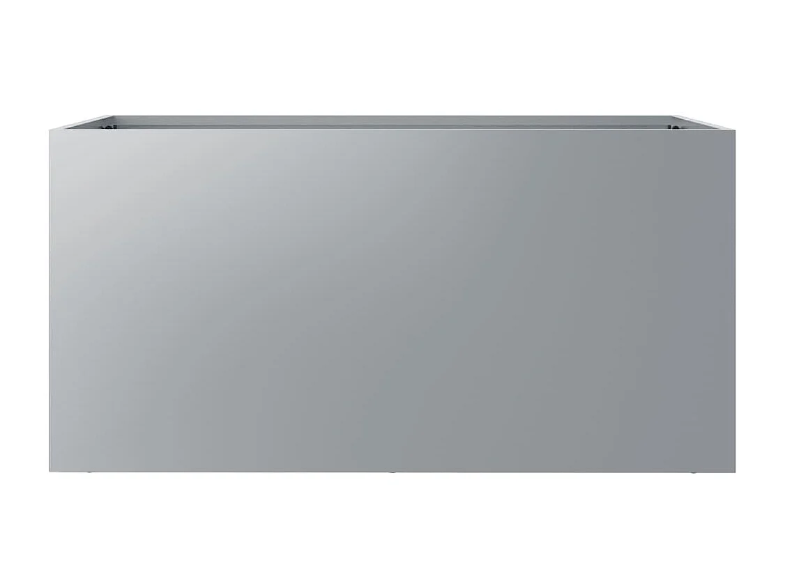 Jardinière argenté 62x30x29 acier galvanisé