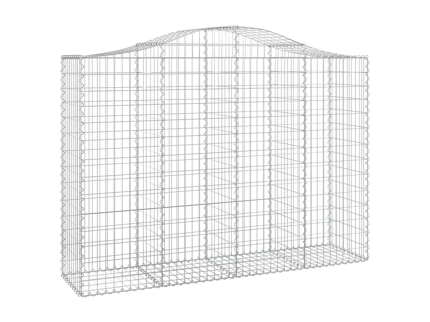 Paniers à gabions arqués 11 pcs 200x50x140-160 Fer galvanisé