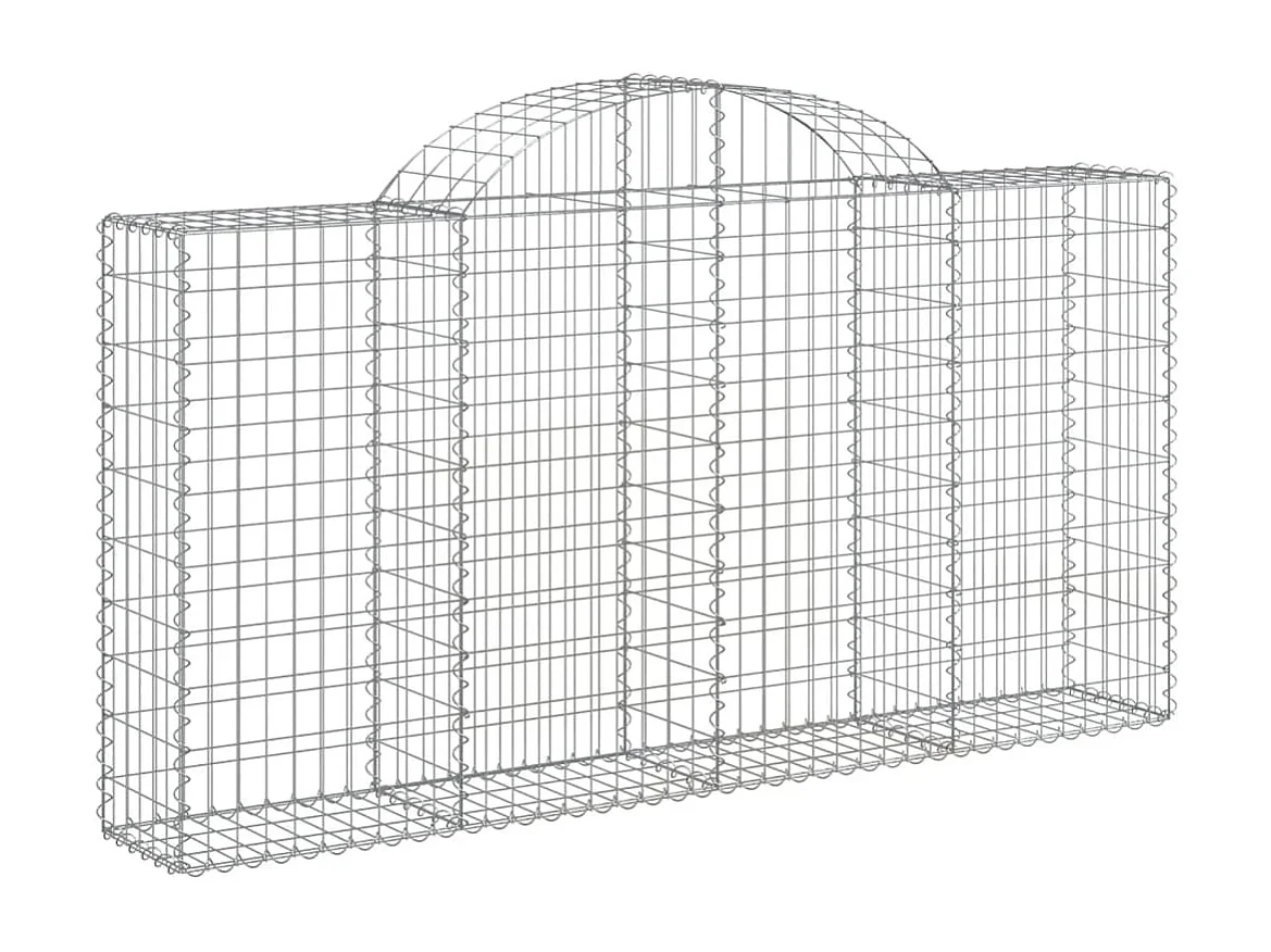 Paniers à gabions arqués 8 pcs 200x30x100-120 Fer galvanisé