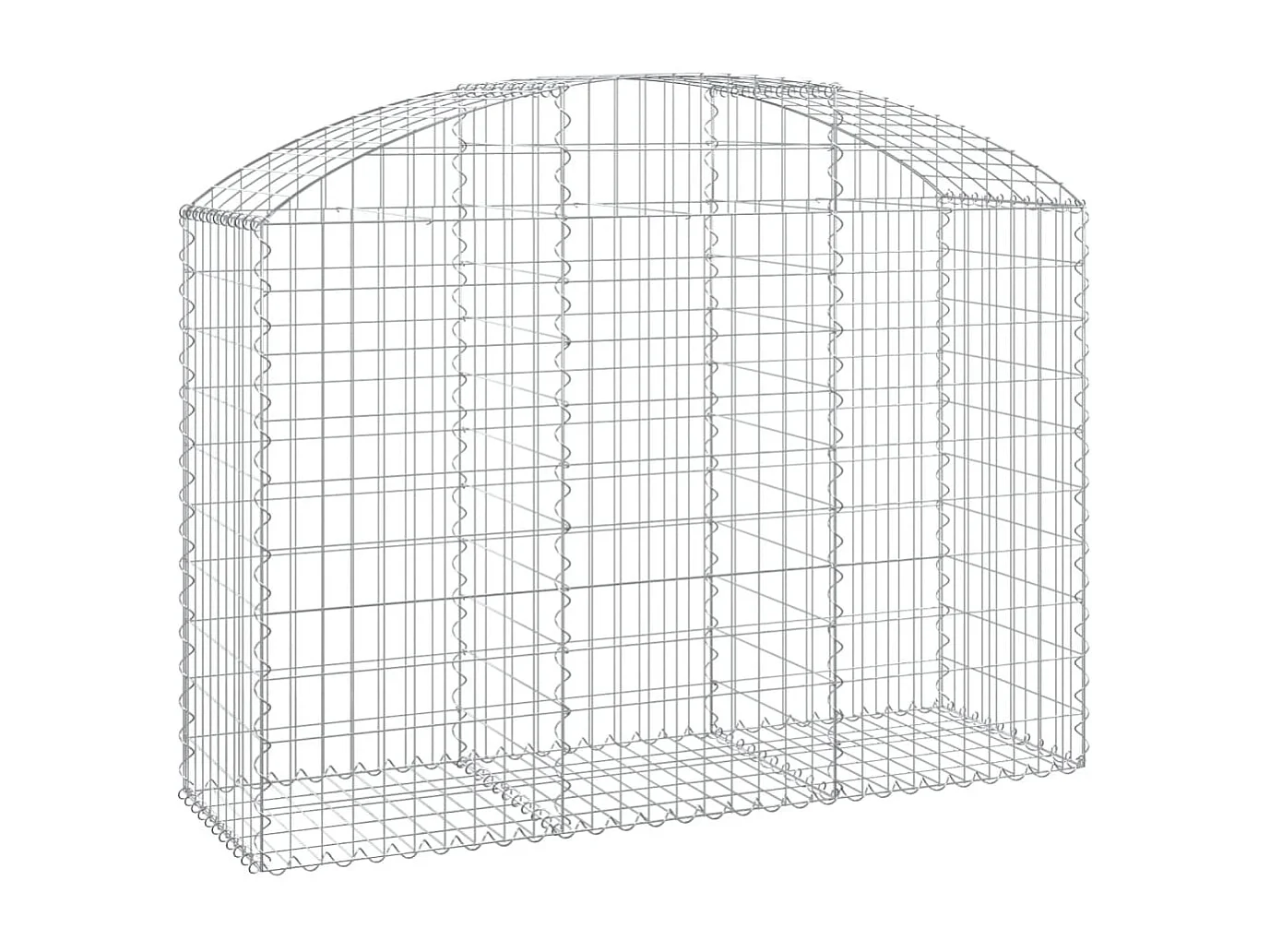 Panier de gabions arqué 150x50x100-120 Fer galvanisé