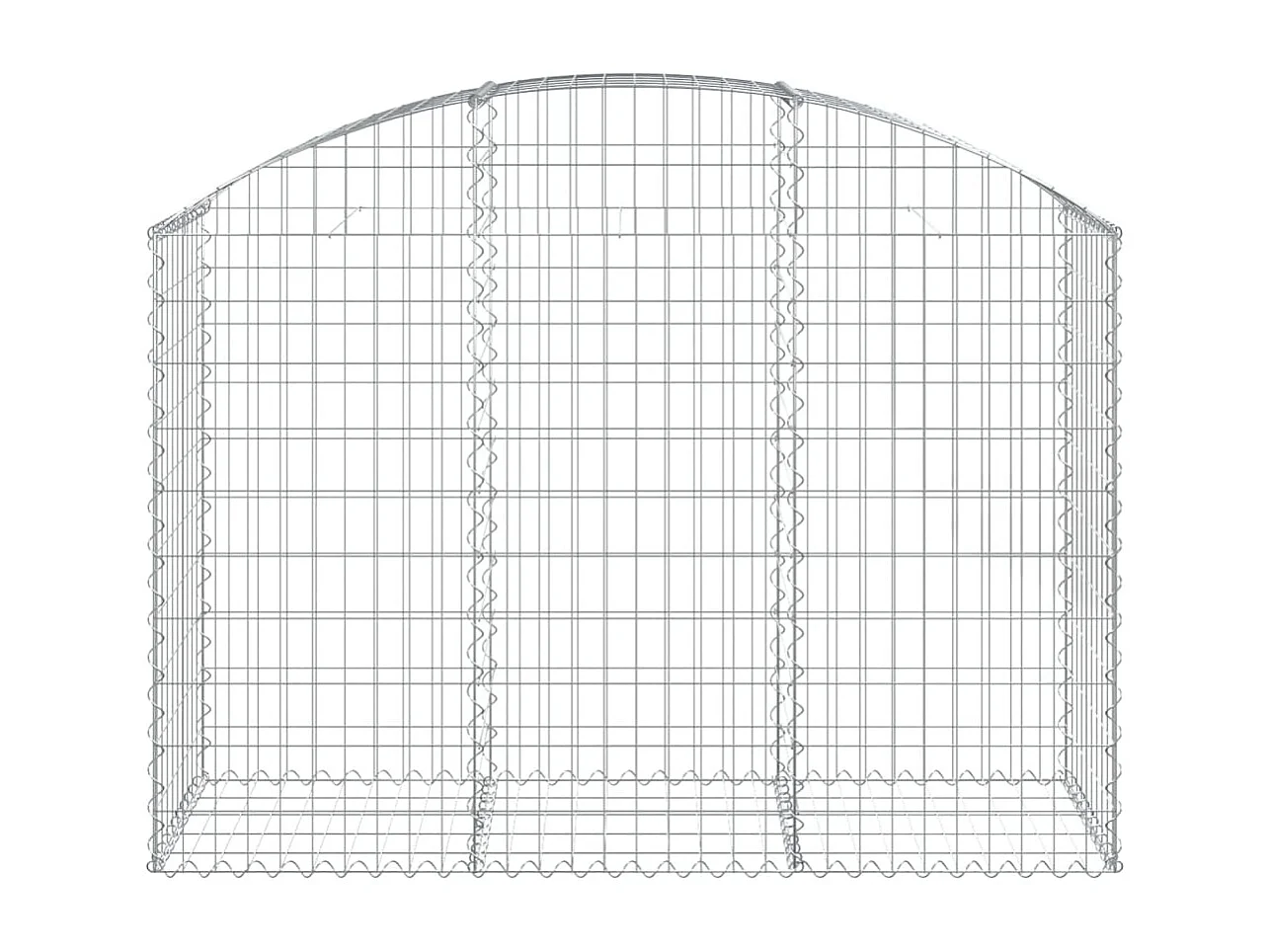 Panier de gabions arqué 150x50x100-120 Fer galvanisé