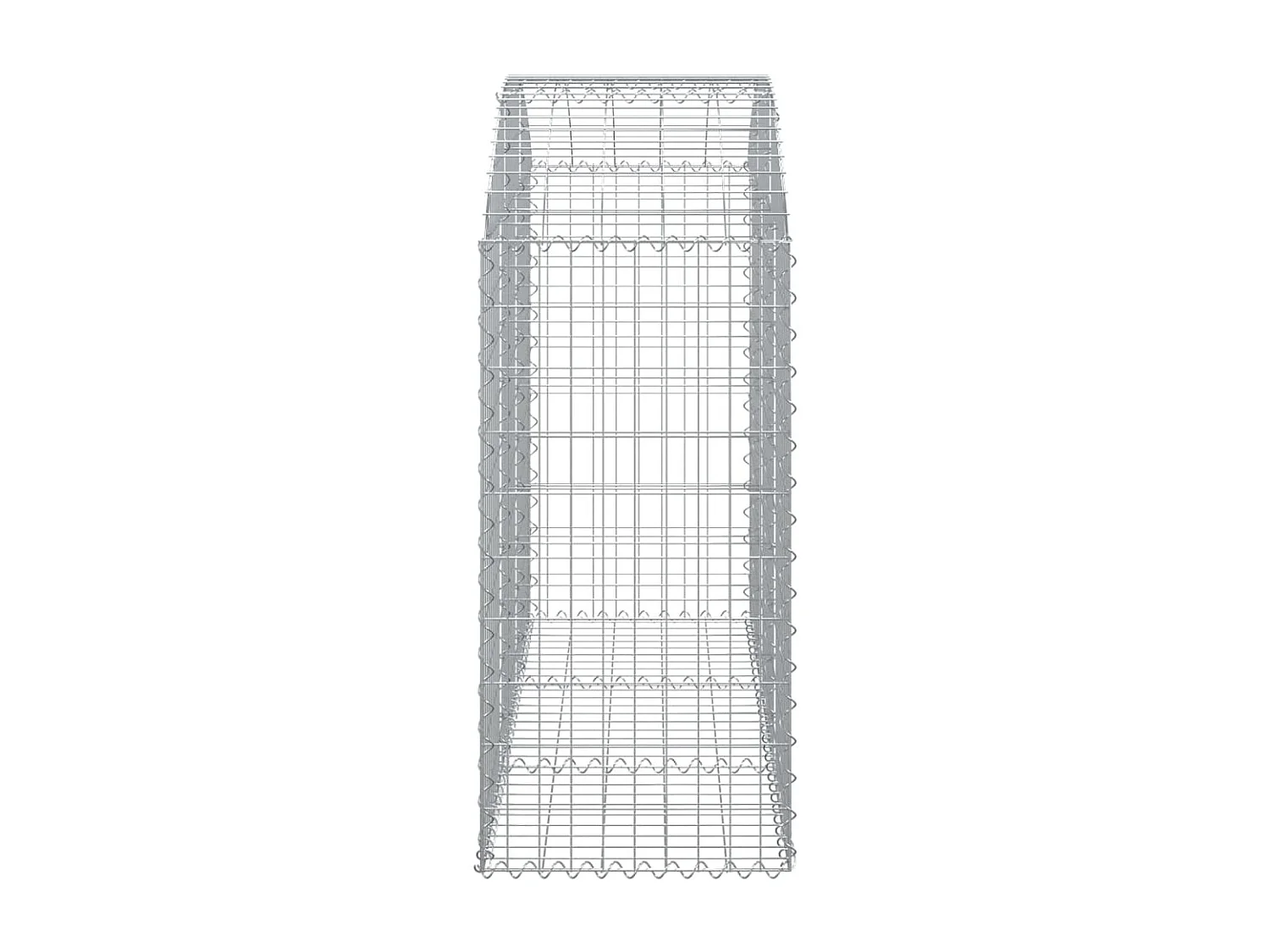 Panier de gabions arqué 150x50x100-120 Fer galvanisé
