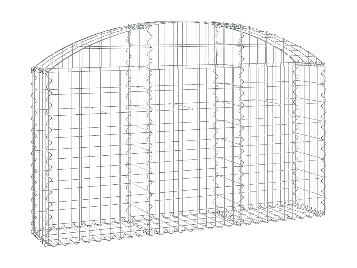 Panier de gabions arqué 150x30x80-100 Fer galvanisé