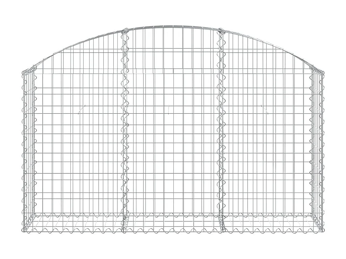 Panier de gabions arqué 150x30x80-100 Fer galvanisé