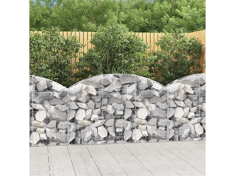 Panier de gabions arqué 150x30x80-100 Fer galvanisé