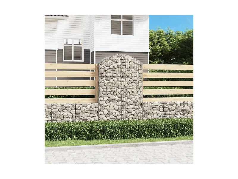 Panier de gabions arqué 100x50x160-180 Fer galvanisé