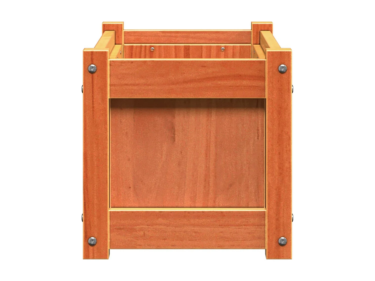 Jardinières 2 pcs marron bois de pin massif