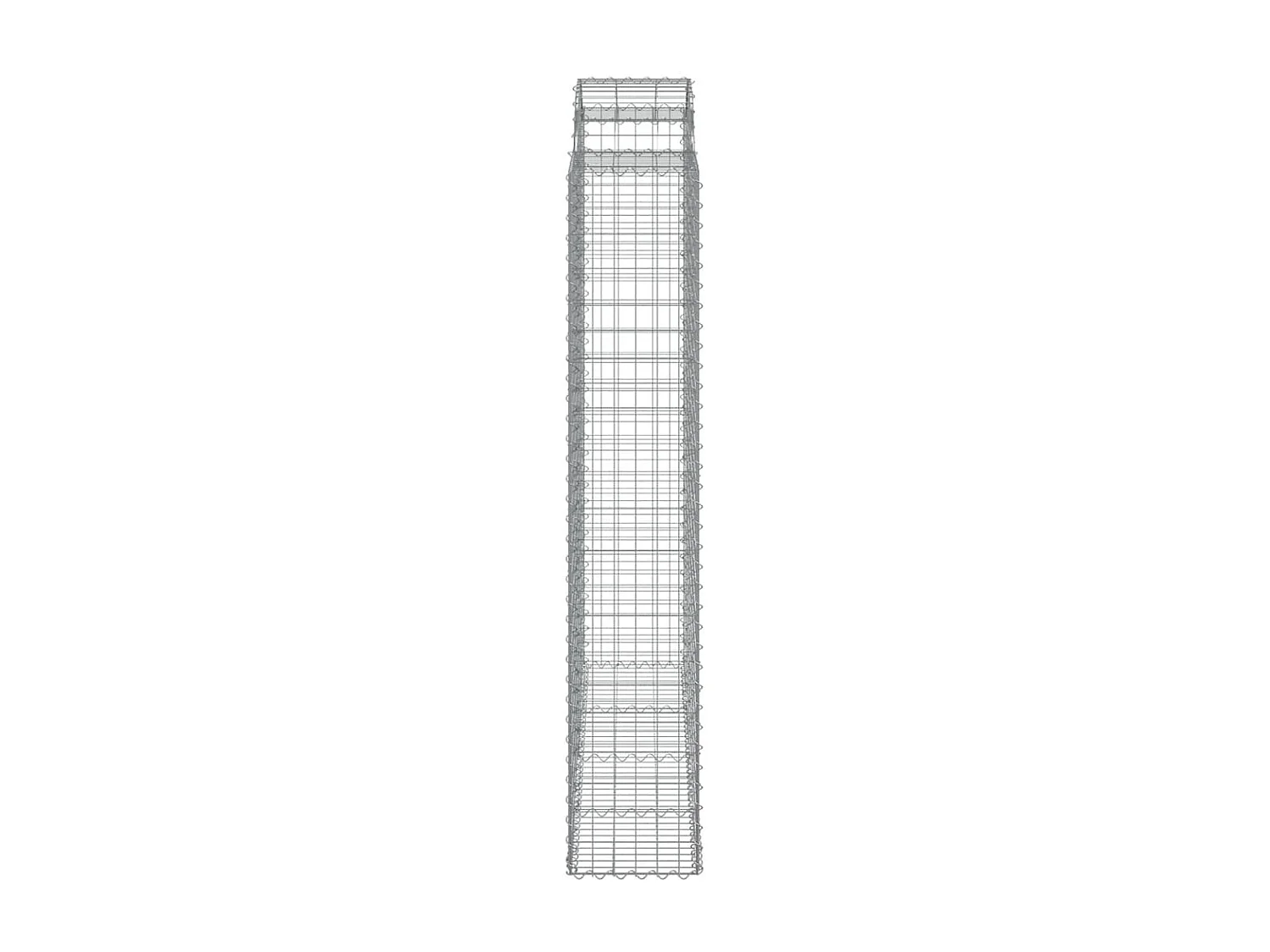 Paniers à gabions arqués 2 pcs 200x50x220-240 Fer galvanisé
