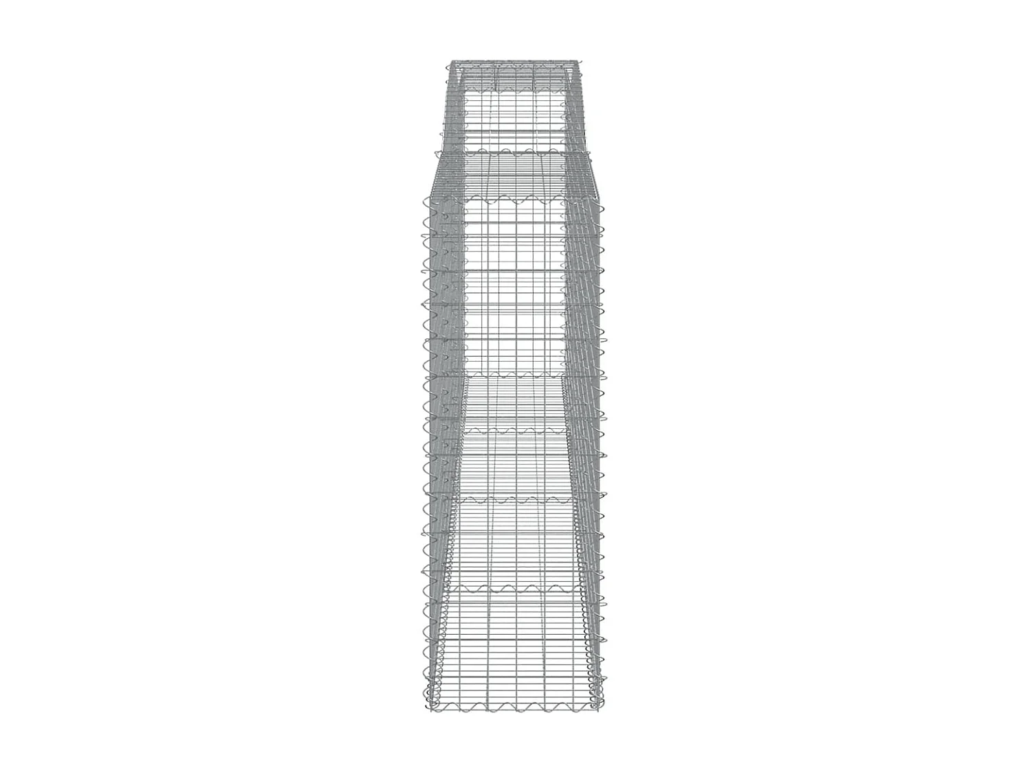 Panier de gabions arqué 400x50x140-160 Fer galvanisé