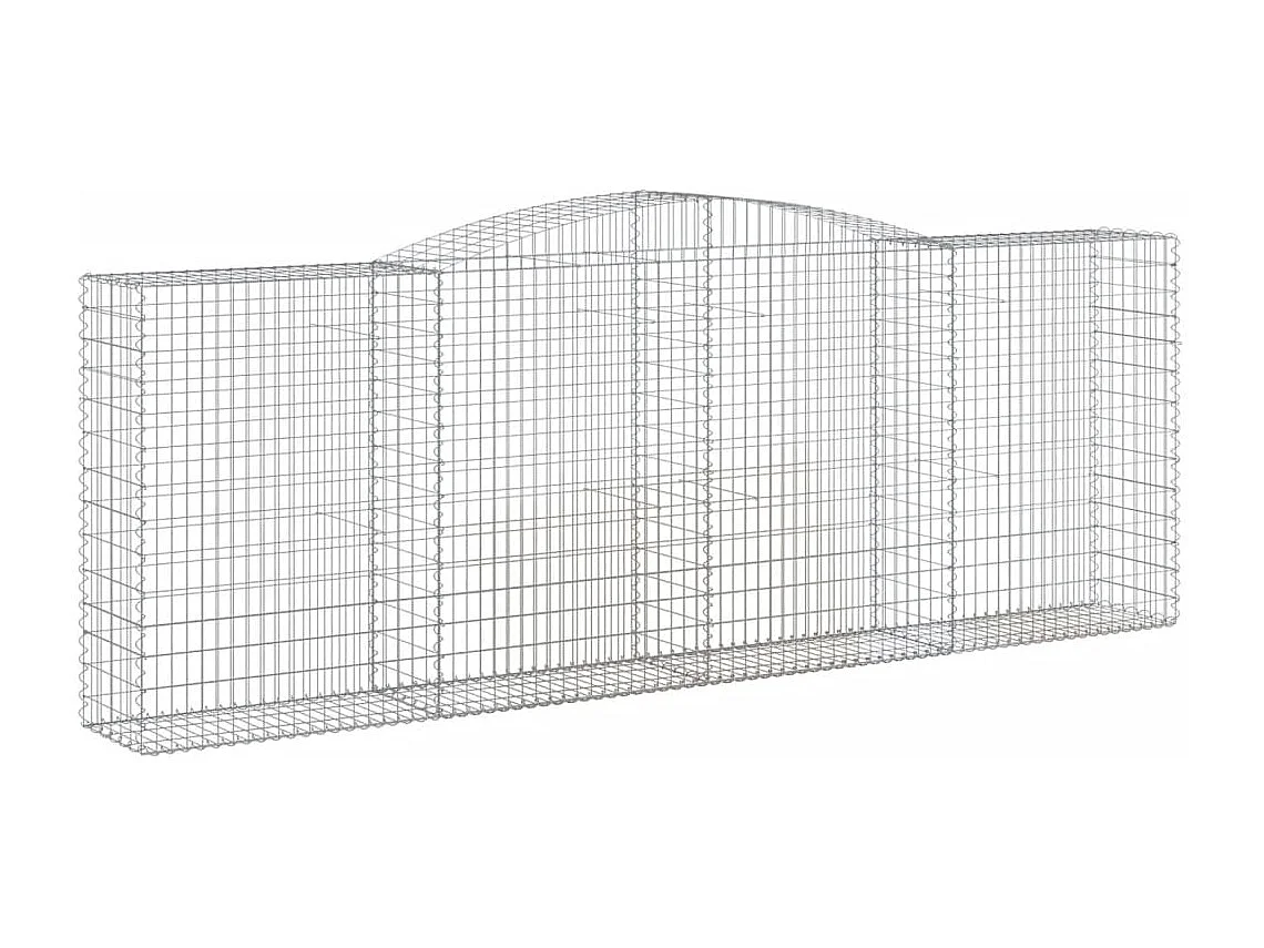 Panier de gabions arqué 400x50x140-160 Fer galvanisé