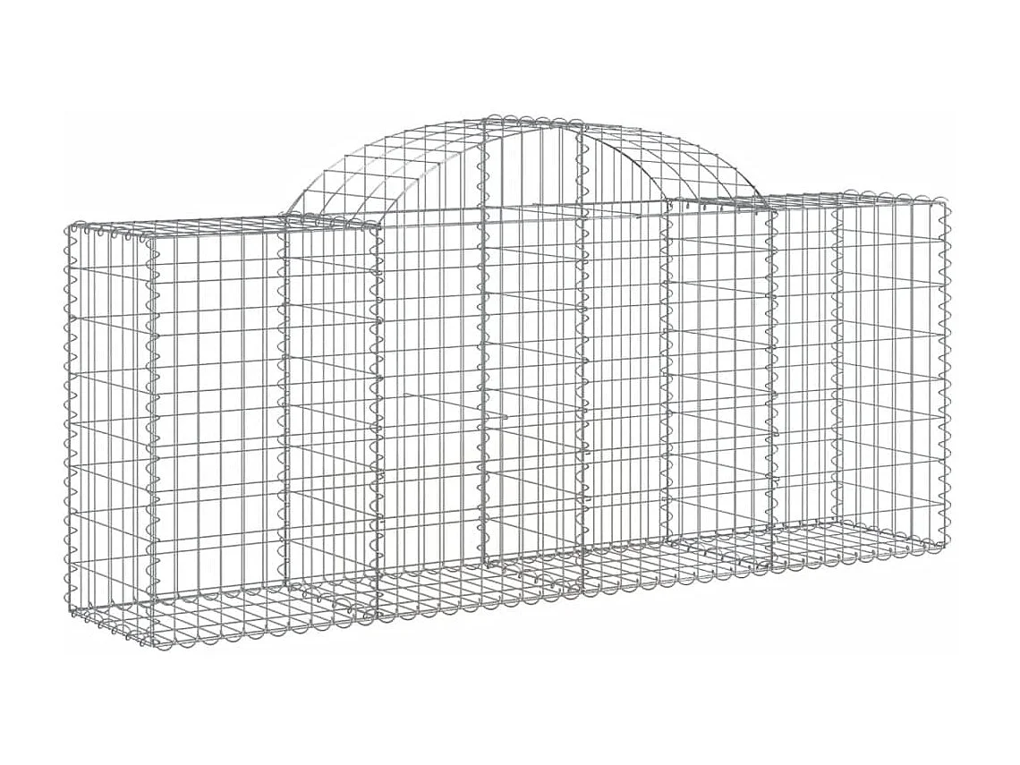 Paniers à gabions arqués 50 pcs 200x50x80-100 Fer galvanisé